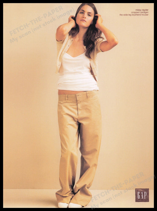 Gap the Boyfriend Trouser Missy Rayder 2000s Print Advertisement Ad 2007 Fetch-the-Paper