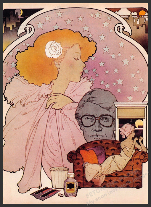 Garie Blackwell Artist 1970s Magazine Illustration 1977 Snow Princess Fetch-the-Paper