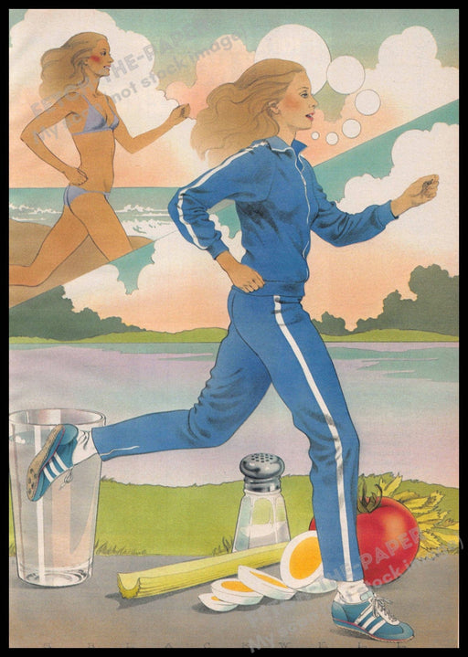 Garie Blackwell Artist 1970s Magazine Illustration 1977 "Thinking thin" Garie Blackwell