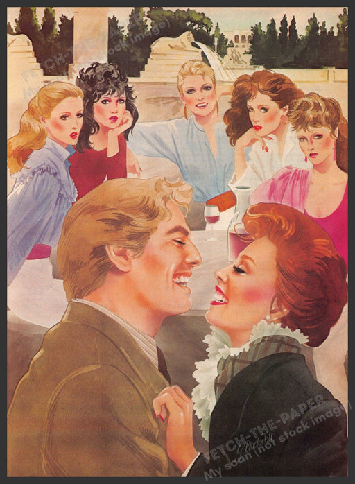 Garie Blackwell Artist 1980s Magazine Illustration 1982 "Mistral's Daughter" Fetch-the-Paper
