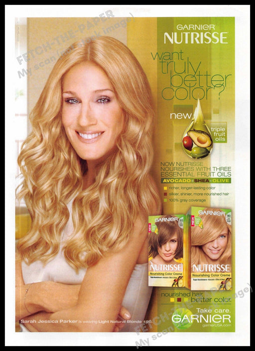 Garnier Nutrisse 2010s Magazine Print Ad 2011 Sarah Jessica Parker Blonde Hair Garnier Nutrisse