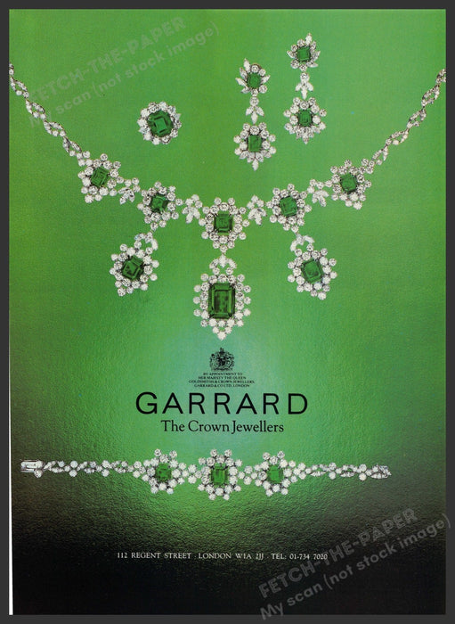 Garrard The Crown Jewellers London 1980s Print Advertisement Ad 1980 Fetch-the-Paper