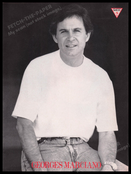 Georges Marciano 1980s Print Advertisement Ad 1987 Fetch the Paper!
