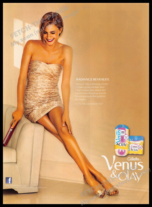 Gillette Venus 2010s Print Advertisement 2013 Smooth LONG Legs Tan Radiance Gillette Venus