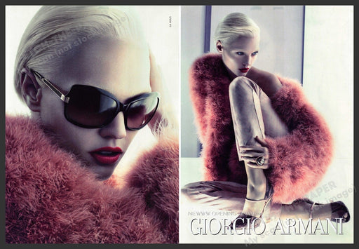 Giorgio Armani 2010s Print Advertisement (2 page) 2011 Fashion Cross Legged Giorgio Armani