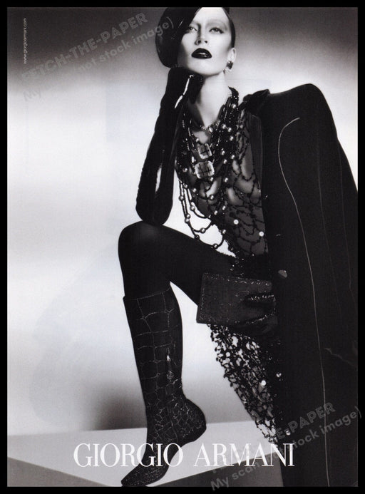 Giorgio Armani Clothing 2000s Print Advertisement Ad 2009 Legs Fetch the Paper!