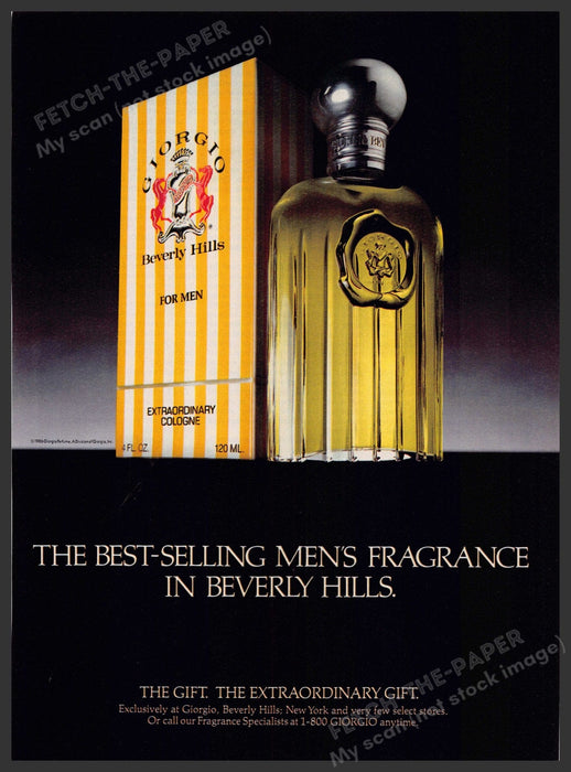 Giorgio Beverly Hills 1980s Print Advertisement 1987 Men's Ad (Not the cologne) Giorgio Beverly Hills