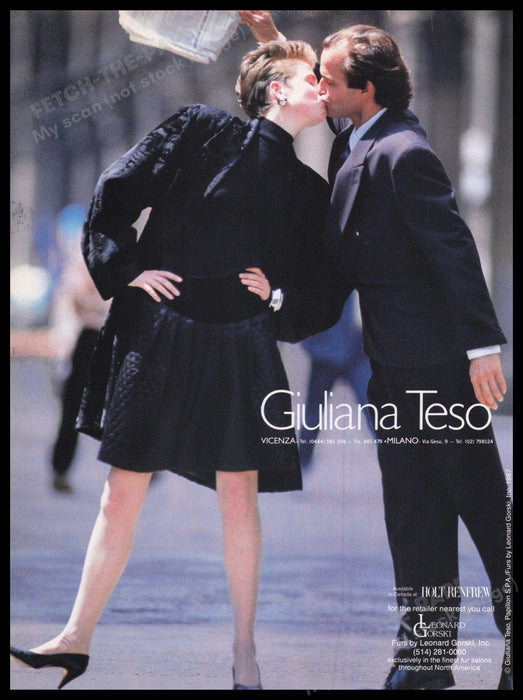 Giuliana Teso 1980s Print Advertisement Ad 1987 Fetch the Paper!