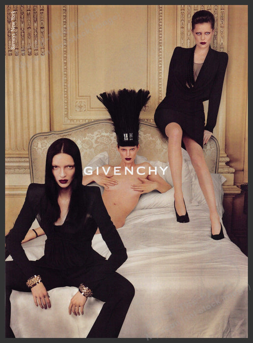 Givenchy 2000s Print Advertisement Ad 2009 Legs Bare Bed Hotel Women Fashion Givenchy