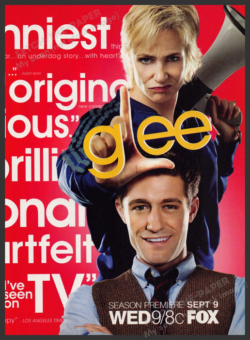 Glee Jane Lynch Matthew Morrison 2000s Print Advertisement Ad 2009 Glee