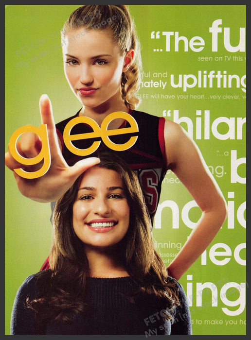 Glee Lea Michele Becca Tobin 2000s Print Advertisement Ad 2009 Glee