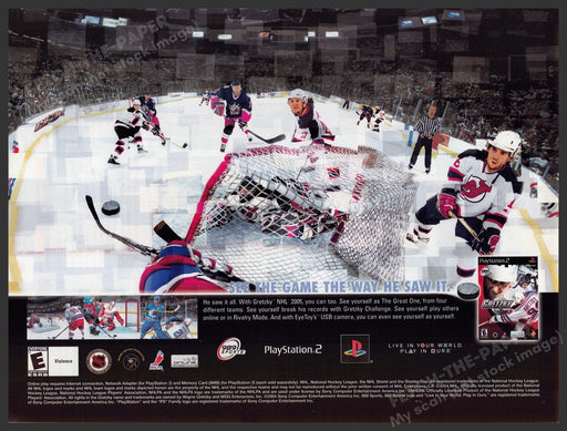 Gretzky NHL 2005 Video Game 2000s Print Advertisement Ad Hockey Fetch-the-Paper