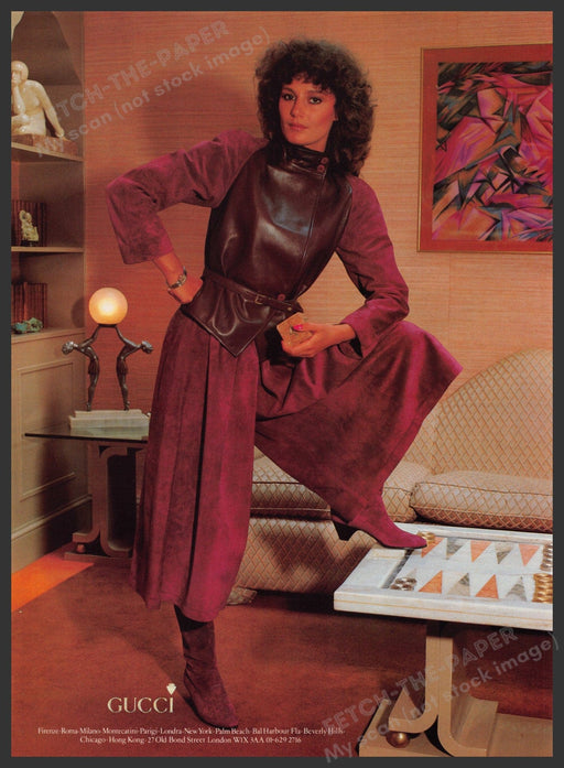 Gucci Clothing 1980s Print Advertisement Ad 1982 Interesting Pirate Look Fetch the Paper!