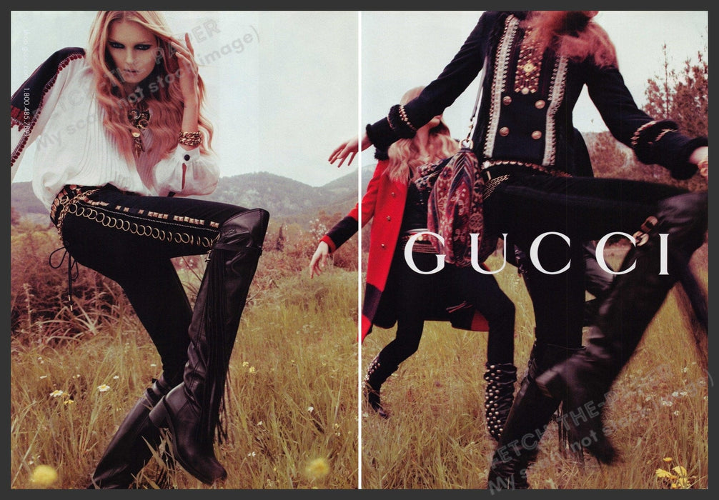 Gucci Clothing 2000s Print Advertisement (2 pages) 2008 Weird Dancing Field Fetch the Paper!