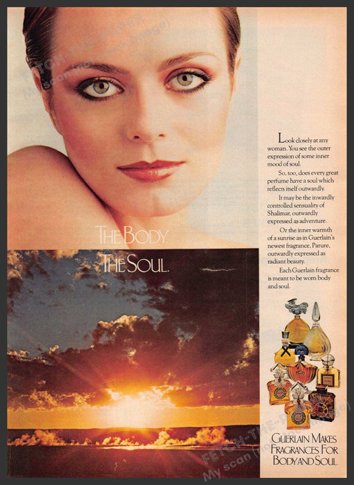 Guerlain 1970s Print Advertisement 1977 The Body The Soul Guerlain