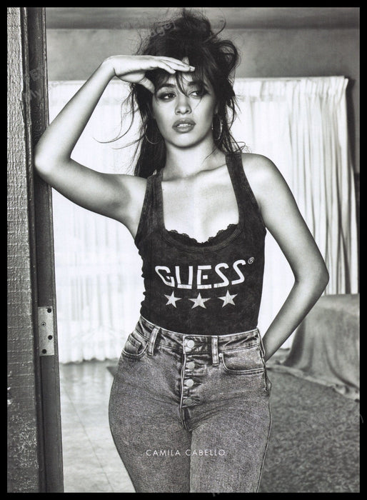 Guess Camila Cabello 2000s Print Advertisement Ad 2017 Sexy Fetch-the-Paper