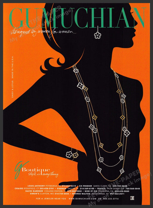 Gumuchian 2010s Print Advertisement Ad 2011 Jewelry Silhouette Boutique Gumuchian