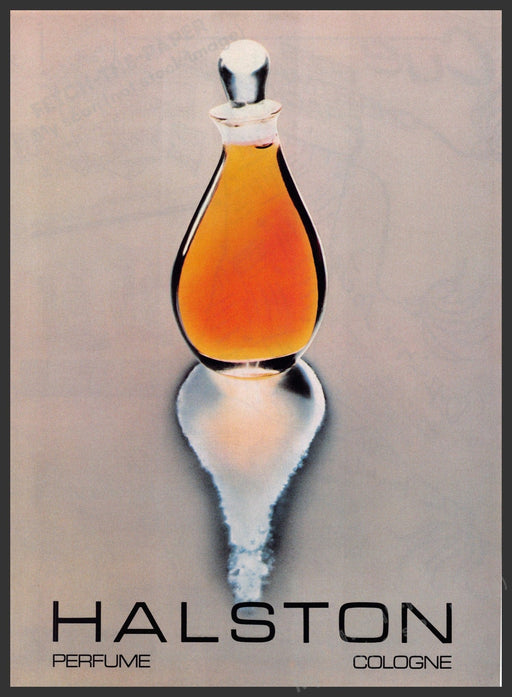 Halston Perfume Fragrance Promo 1980s Print Advertisement Ad 1983 Halston
