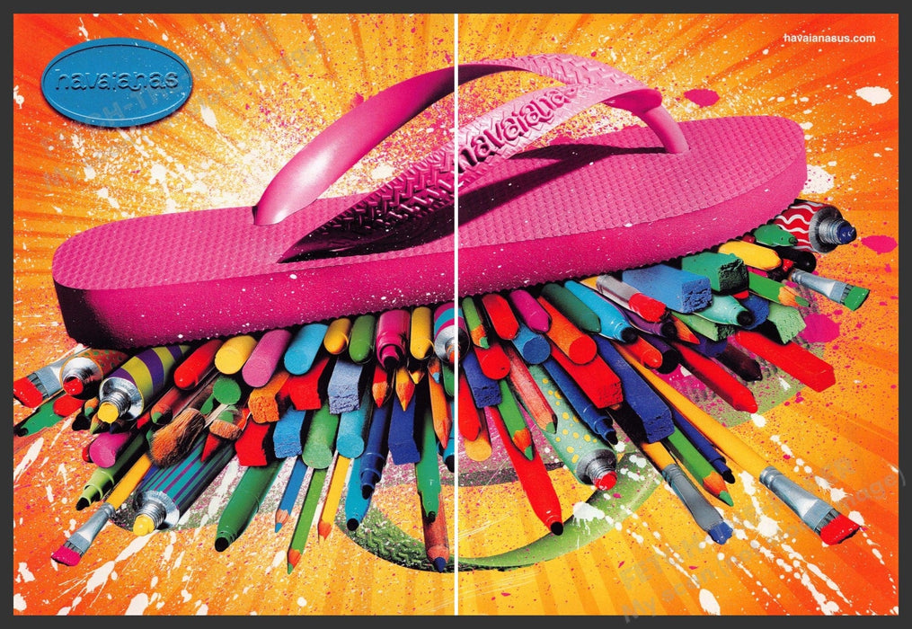 Havaianas 2000s Print Advertisement (2 page) 2007 Art Flip Flops Havaianas