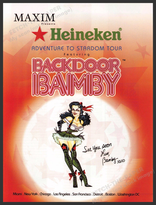 Heineken Backdoor Bamby 2000s Print Advertisement 2003 Fetch-the-Paper