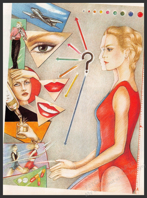 Helene Guetary Artist 1980s Magazine Illustration 1984 Genetics Helene Guetary