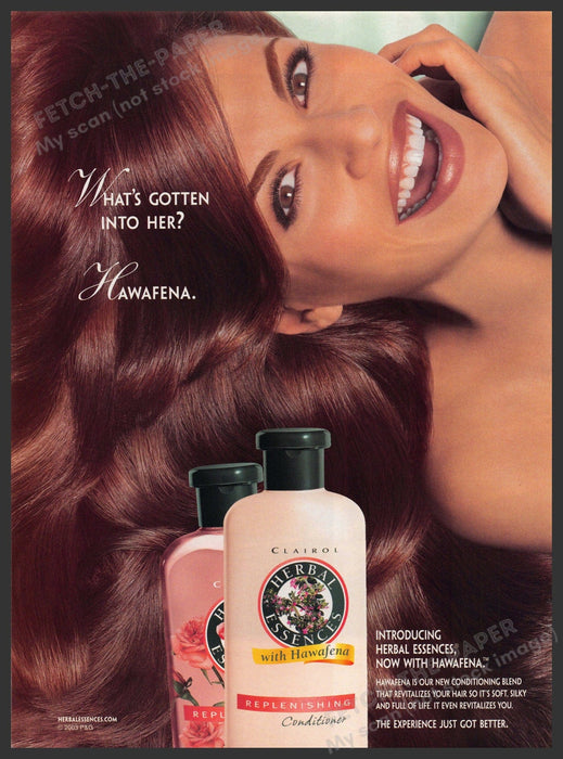 Herbal Essences Hawafena 2000s Print Advertisement 2004 Red Hair Beautiful Herbal Essences