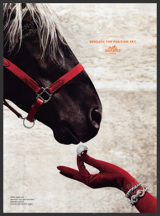 Hermes Paris Jewelry 2000s Print Advertisement Ad 2006 Black Horse Hermes