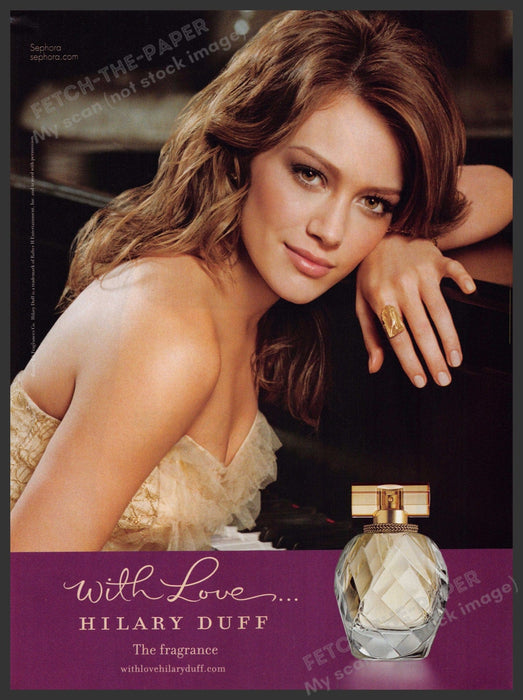 Hilary Duff 2000s Print Ad 2007 With Love Actress Piano Hilary Duff