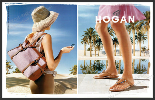Hogan Boutique 2000s Print Advertisement (2 pages) 2005 Sandal Beach Legs Fetch-the-Paper