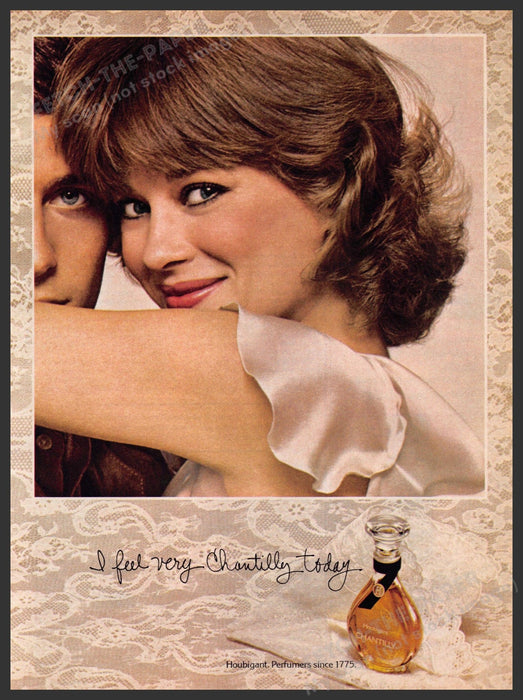Houbigant Chantilly 1980s Print Advertisement 1981 Couple Houbigant
