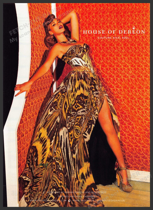 House of Dereon Beyonce 2010s Print Advertisement 2010 Leg Couture Kick Soul House of Dereon