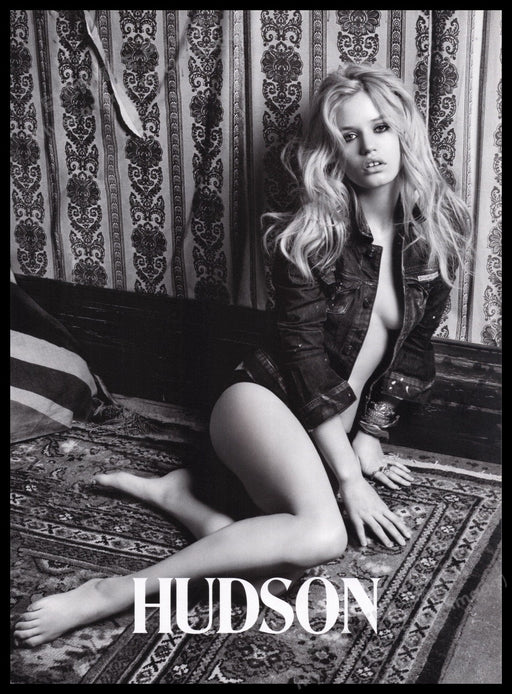 Hudson Jeans 2000s Print Advertisement Ad 2009 Legs Fetch the Paper!