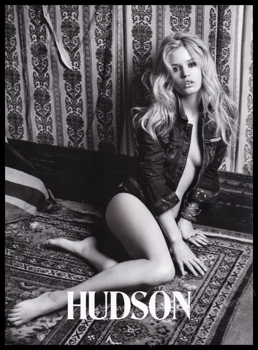 Hudson Jeans 2000s Print Advertisement Ad 2009 Legs Fetch the Paper!