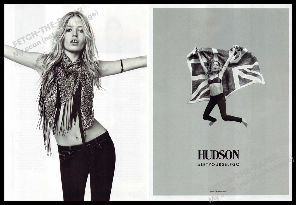 Hudson Jeans 2010s Print Advertisement (2 pages) 2013 Georgia May Jagger Hudson Jeans