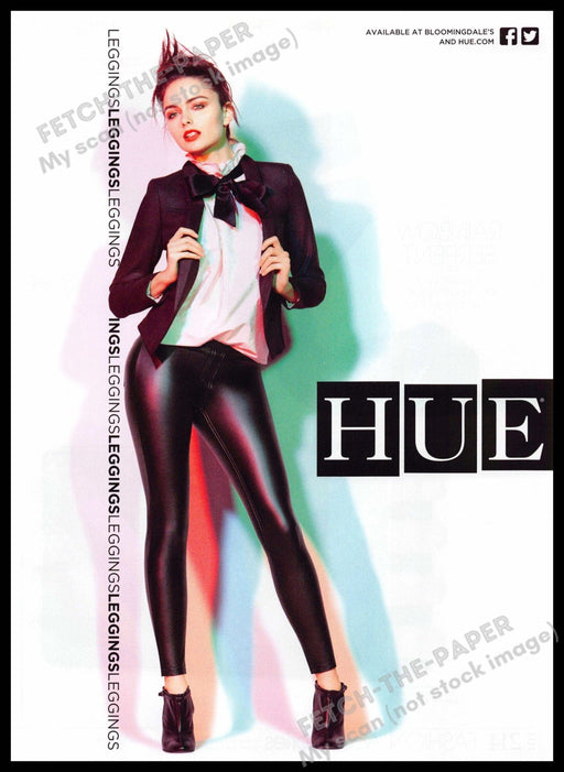 Hue Leggings 2010s Print Advertisement 2013 Legs Shiny Black Curvy Hue Leggings
