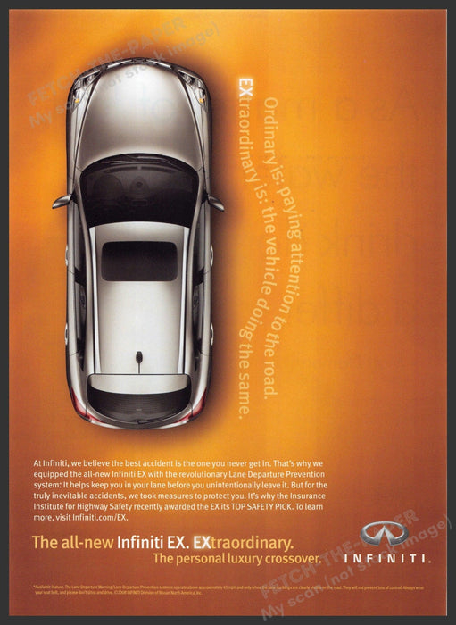 Infiniti EX 2000s Print Advertisement Ad 2008 Luxury Crossover Infiniti