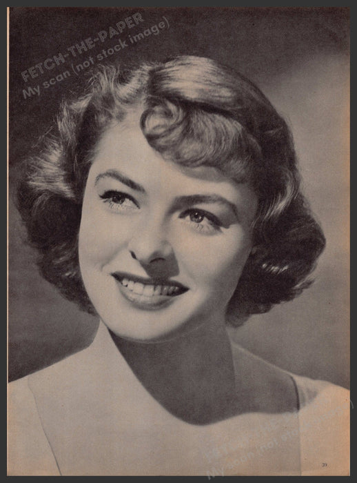 Ingrid Bergman Actress 1940s Print Magazine Photo from an Article 1947 Fetch-the-Paper