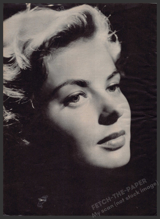 Ingrid Bergman Actress 1940s Print Magazine Photo from an Article 1949 Fetch-the-Paper