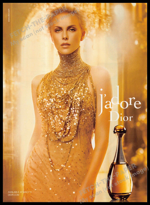 j'adore Dior 2010s Magazine Print Ad 2011 Charlize Theron (Not the product) j'adore Dior