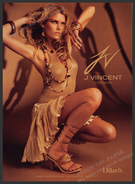 J Vincent 2000s Print Advertisement Ad 2006 Footwear Legs Squatting Fashion J Vincent