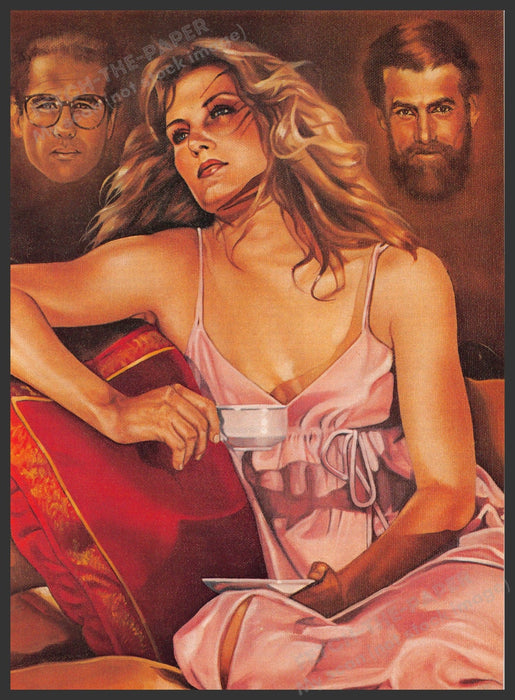 Jackie Jasper Artist 1980s Magazine Illustration 1982 Woman Two Lovers Fetch-the-Paper