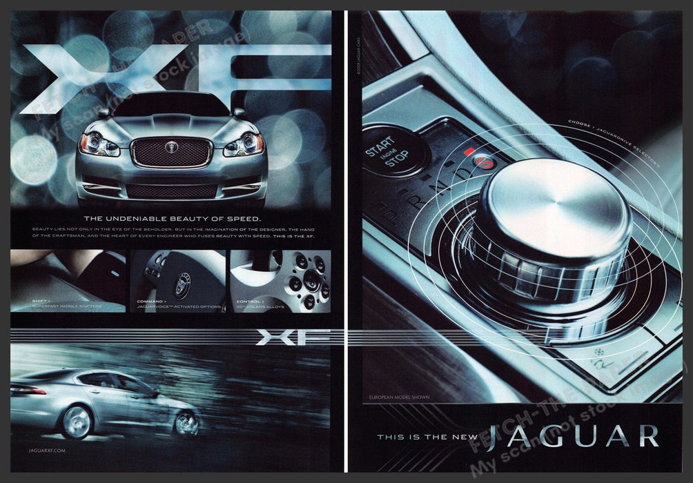 Jaguar 2000s Print Advertisement (2 pages) 2008 XF European Model Shown Jaguar