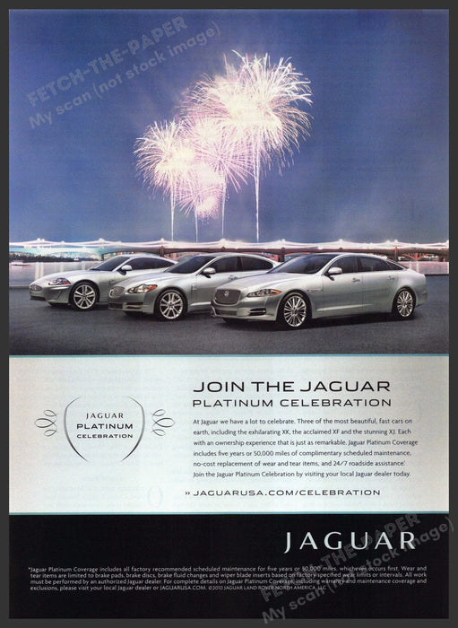 Jaguar Platinum Celebration 2010s Print Advertisement 2010 Car Jaguar