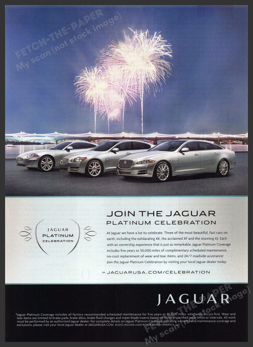 Jaguar Platinum Celebration 2010s Print Advertisement 2010 Car Jaguar