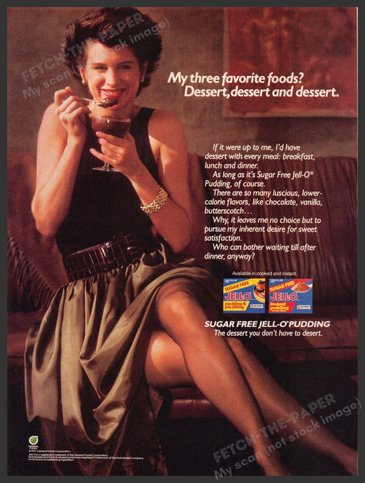 Jell-O 1980s Magazine Print Advertisement 1987 Legs Dessert Jell-O