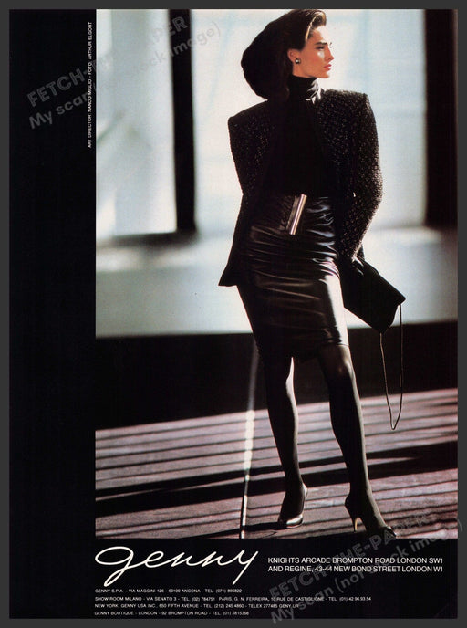 Jenny Fashion 1980s U.K. Print Advertisement 1986 Legs Dress Working Woman Jenny