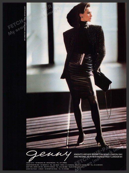 Jenny Fashion 1980s U.K. Print Advertisement 1986 Legs Dress Working Woman Jenny