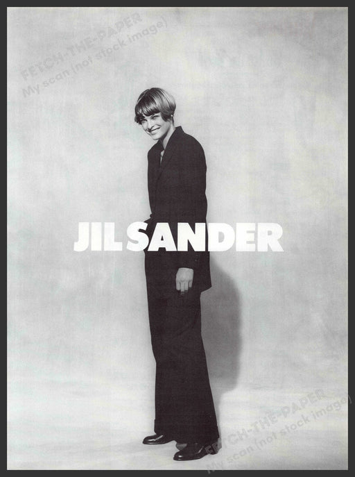 Jil Sander Linda Evangelista 1990s Print Advertisement 1993 Men's Style Clothing Fetch-the-Paper