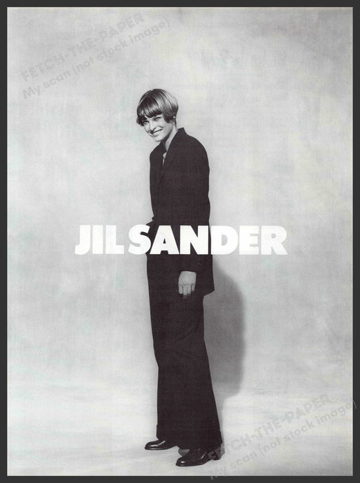 Jil Sander Linda Evangelista 1990s Print Advertisement 1993 Men's Style Clothing Fetch-the-Paper