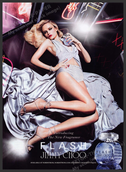 Jimmy Choo Flash Fragrance Promo 2000s Print Advertisement Ad 2013 Legs Fetch the Paper!